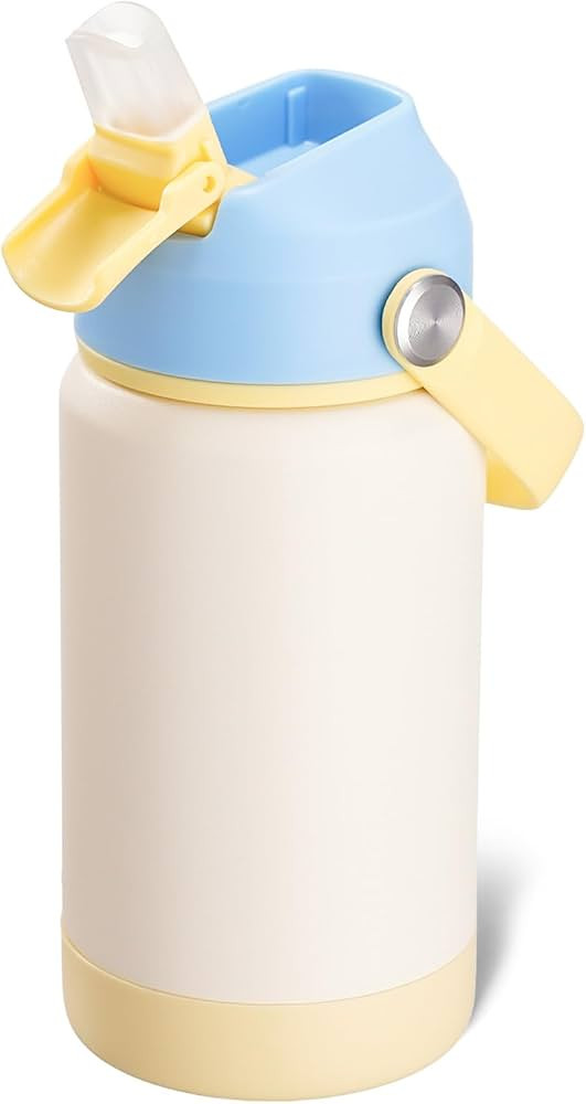Fijinhom Kids Water Bottle, 360ml/12oz, Stainless Steel Insulated Water Bottle with Straw, Vacuum... | Amazon (UK)