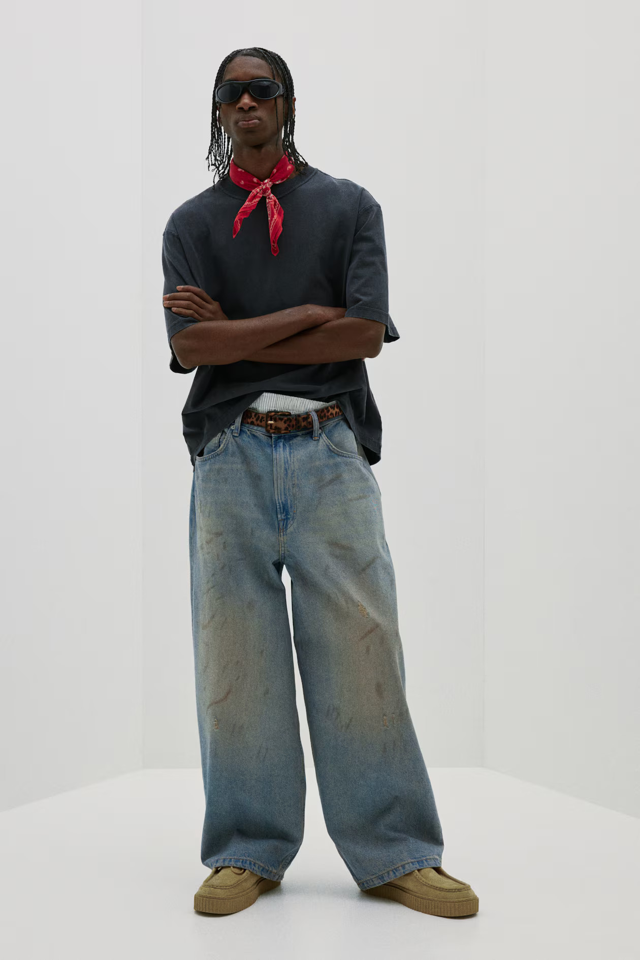 수퍼 배기 진 - 데님 블루 - Men | H&M KR | H&M (AU)