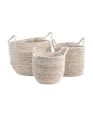 Mendong Crochet Weave Basket Collection | TJ Maxx