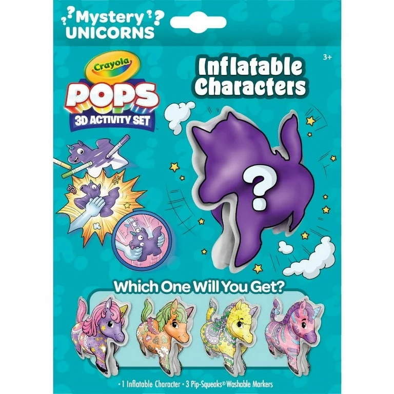 Crayola POPs 3D Unicorn Inflatable Mystery Characters, Unicorn Toy, Kids Stocking Stuffers, Infla... | Walmart (US)