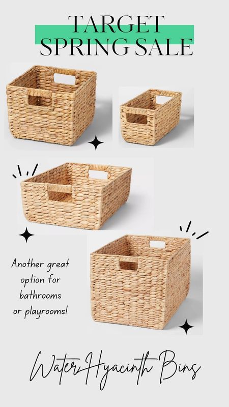 Water Hyacinth Bins for Targets Spring Sale! Love these for playrooms and pantries!

#LTKsalealert #LTKhome #LTKfamily