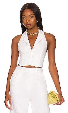 Lovers and Friends Sydney Vest in White from Revolve.com | Revolve Clothing (Global)