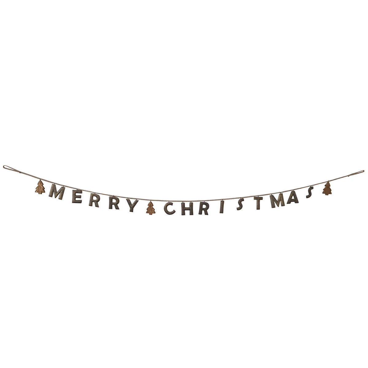 St. Nicholas Square "Merry Christmas" Brushed Metal Garland | Kohl's