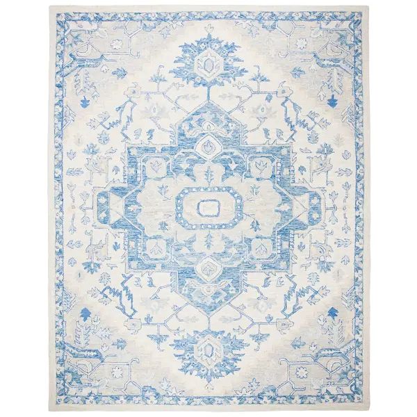 Lauren Ralph Lauren Handmade Gunnhild Wool Rug - 8' x 10' - Ivory/Blue | Bed Bath & Beyond