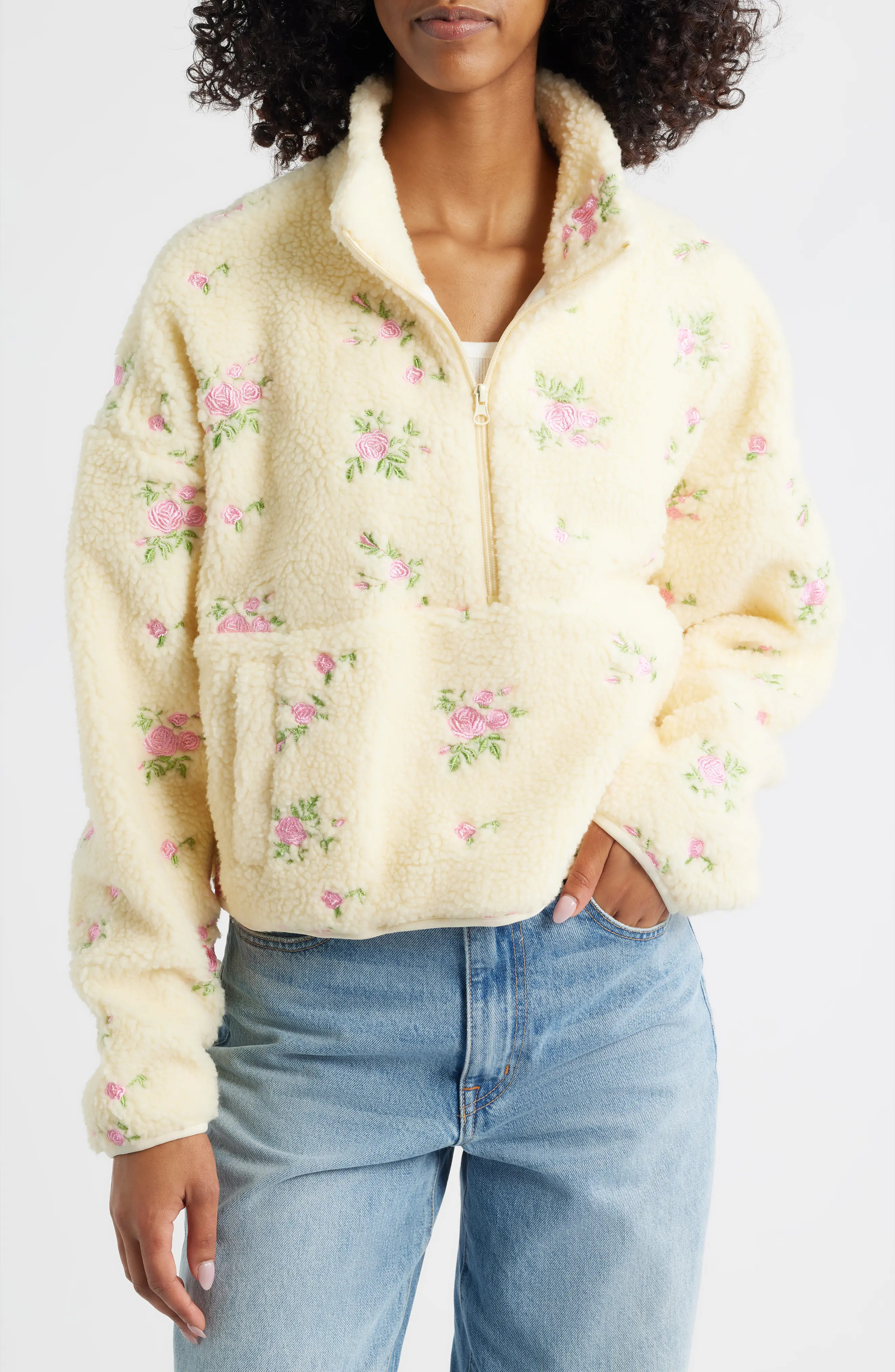 Rose Petals Quarter Zip Pullover (Women) | Nordstrom | Nordstrom