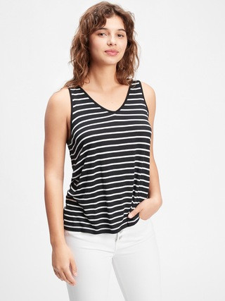 Luxe V-Neck Tank Top | Gap Factory