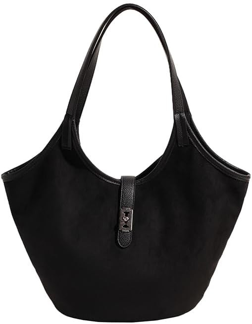 YFGBCX Tote Bags Suede Bag for Women Fall Hobo Bag Bucket Tote Bag Work Hobo Handbags Scoop Neck ... | Amazon (US)