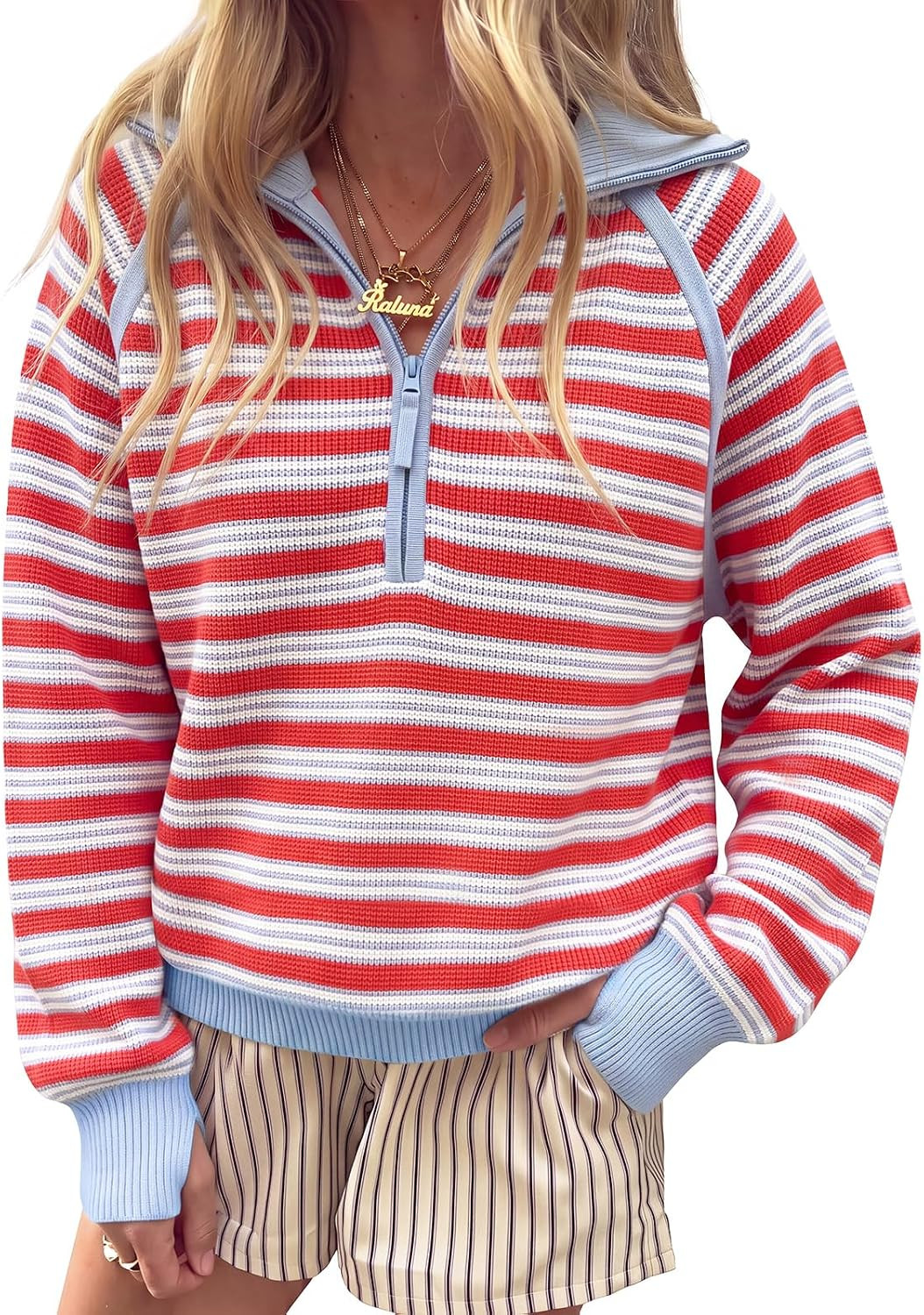 Women's Half Zip Sweater Long Sleeve Pullover | Amazon (US)