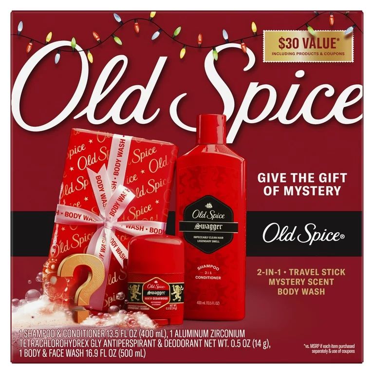 ($30 VALUE) Old Spice Swagger with Mystery Scent Men's Bodywash Holiday Gift Pack | Walmart (US)