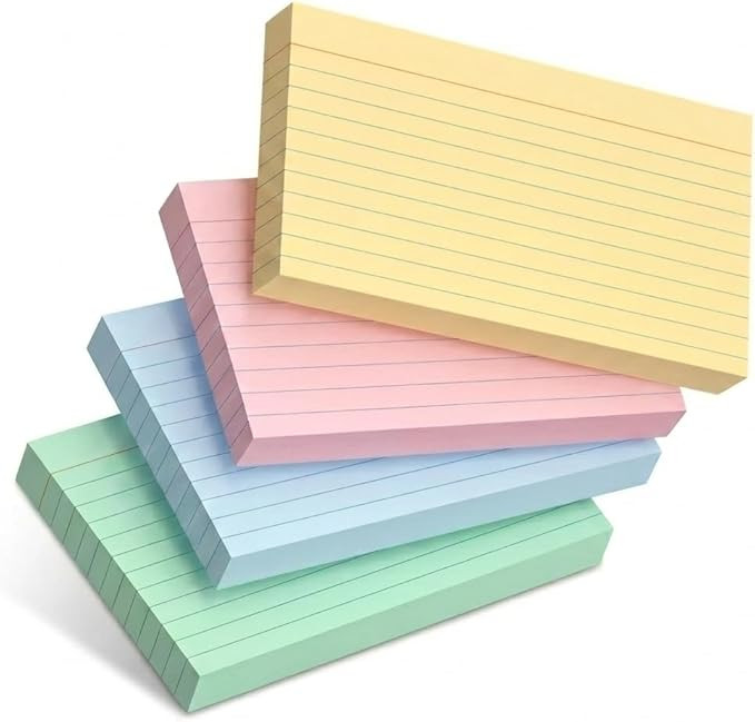 Mr. Pen- Pastel 3" x 5", 180 Lined Index Cards, Note Cards, Flash Cards | Study Cards, Notecards ... | Amazon (US)