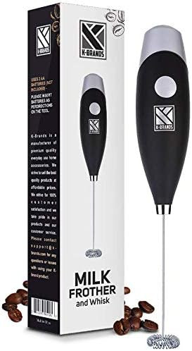 Milk Frother - Handheld Battery Operated Electric Foam Maker For Coffee, Latte, Cappuccino, Hot Choc | Amazon (US)