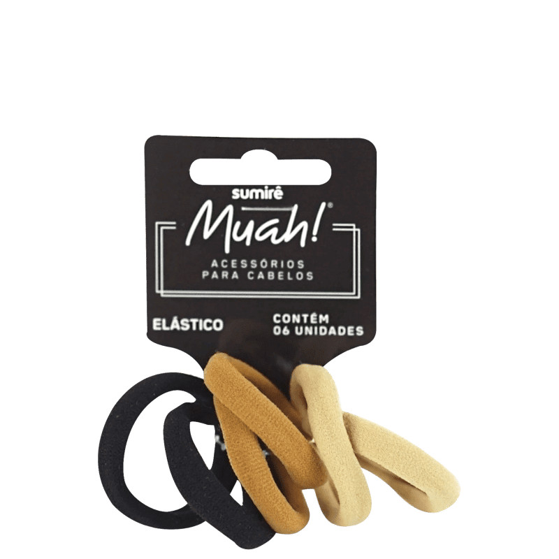 Muah! Meia Calça Cores Básicas
             - Elástico de Cabelo (6 Unidades) | Beleza Na Web (BR)
