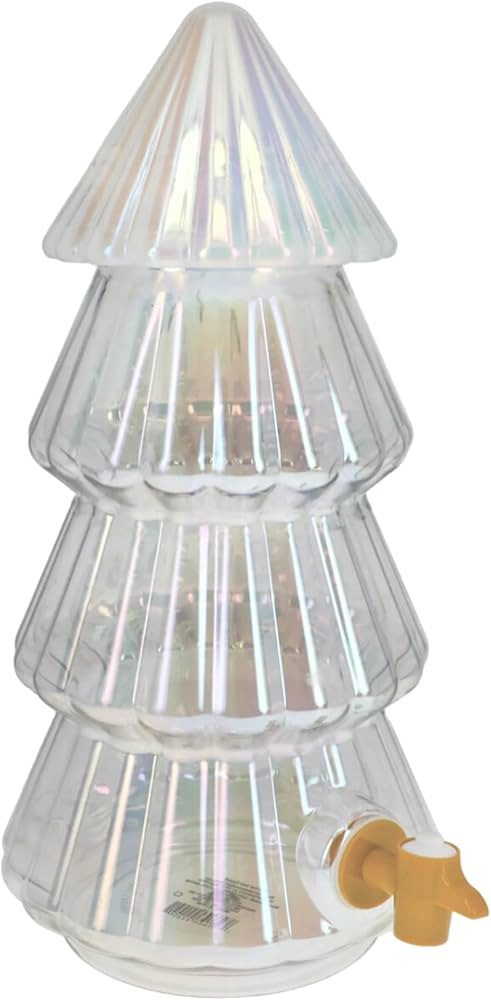 Festive Christmas Tree-Shaped Drink Dispenser, 3.75-L | Red, Green, or Silver | Holiday Party Essential (Silver) | Amazon (US)