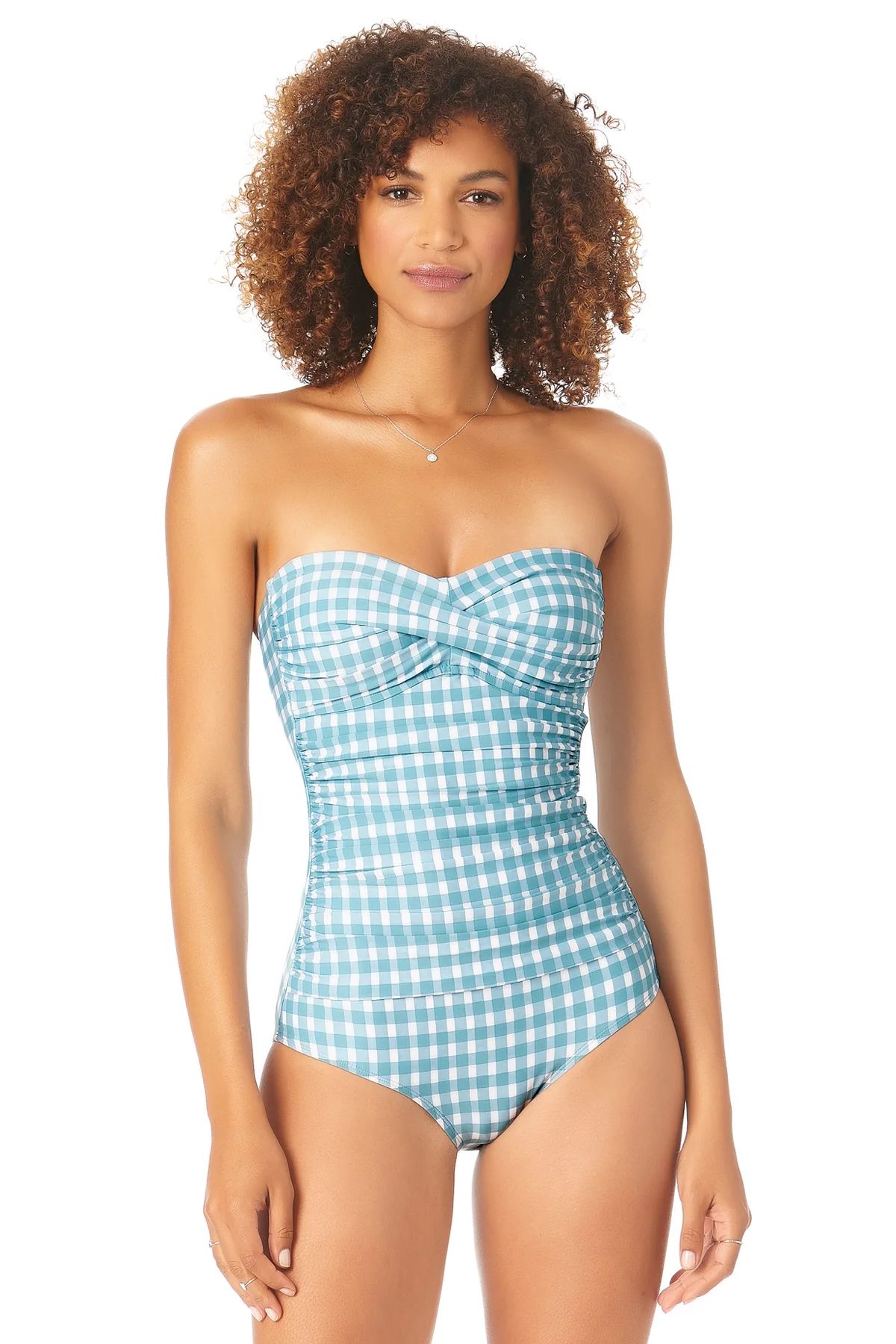 Anne Cole - Twist Front Shirred One Piece Swimsuit | Anne Cole