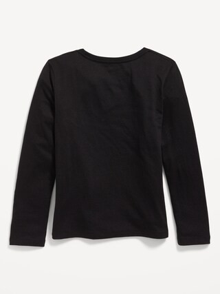 Softest Long-Sleeve Heart-Pocket T-Shirt for Girls | Old Navy | Old Navy (US)