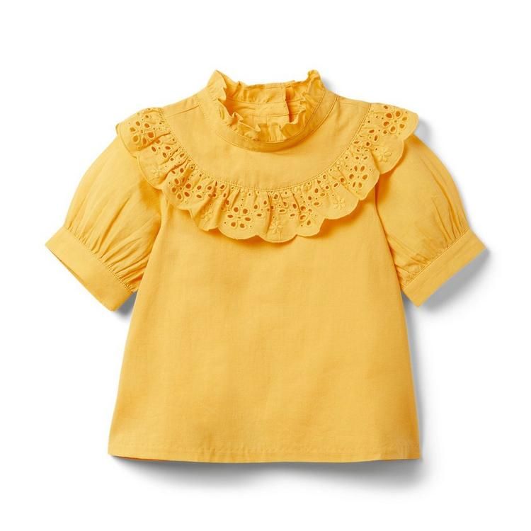 Eyelet Puff Sleeve Top | Janie and Jack