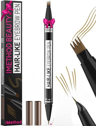 iMethod Eyebrow Pencils for Women - Eyebrow Pencil Magical 2-in-1 Dual-Ended Brow Pencil with 4-Fork-Tip & Ultra Precise Brush-Tip Create Natural Hair-Like Brows, Last All-Day, Natural Brown | Amazon (US)