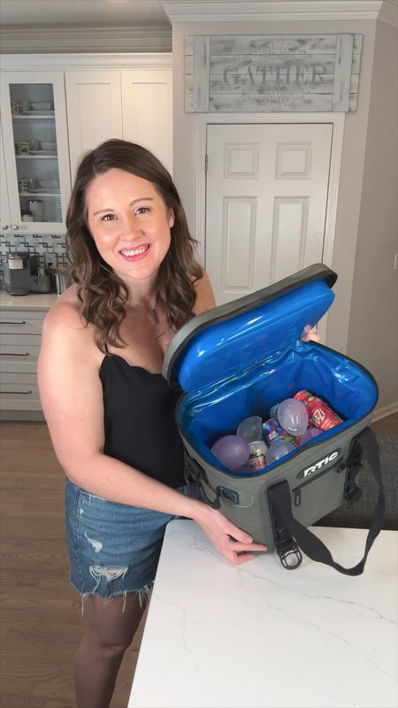 Freeze water balloons and use them inside your cooler to keep things nice and cold!!  🥶 ☀️ There’s no mess this way and once they melt you get a bonus water balloon fight! 🙌  Tips: Freeze in a single layer (a baking sheet or shallow pan works great) 24-48 hours prior to using for best results.  Make sure to slightly under fill the balloons so there is room to expand once frozen.  If using quick fill balloons make sure to pull down the rubber bands prior to freezing.  If you want more durability use regular balloons but DO NOT use those for a water balloon fight! #CoolerHack #SummerHack #SummerTips 

#LTKHome #LTKParties #LTKFamily