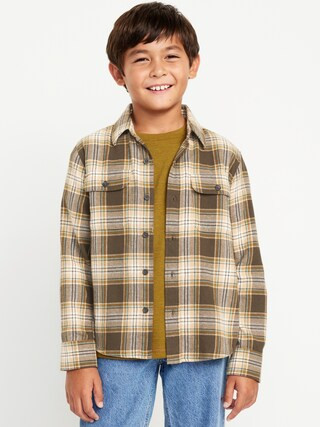 Soft-Brushed Flannel Pocket Shirt for Boys | Old Navy (US)