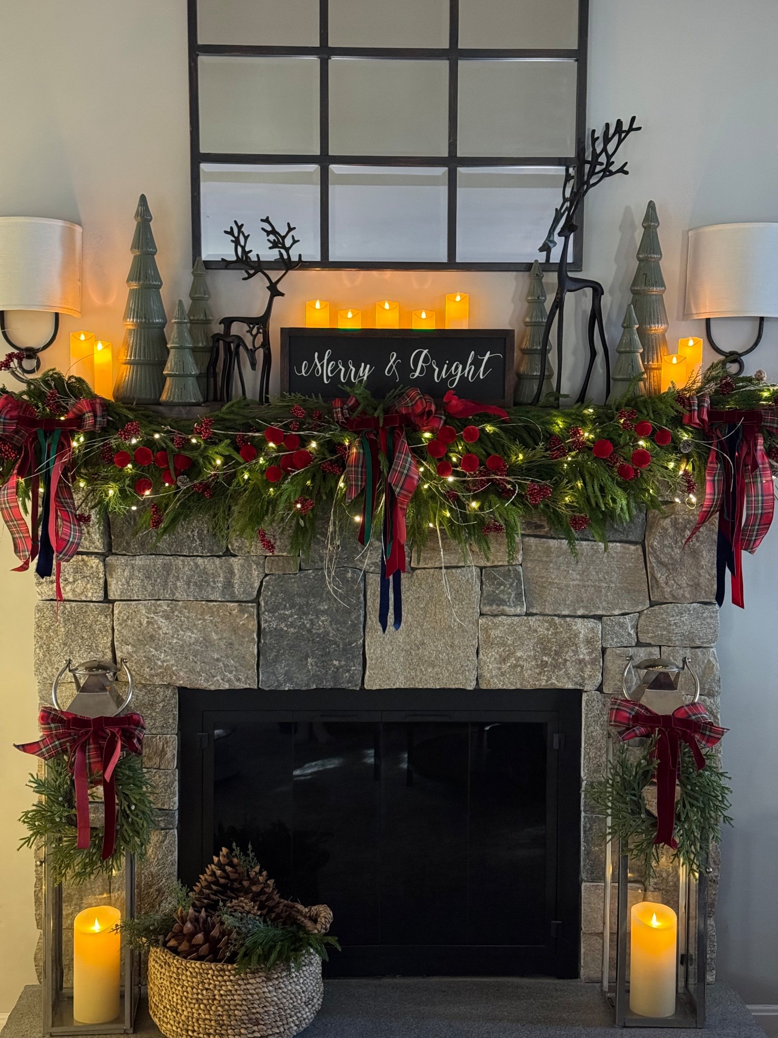 Ralph Lauren–inspired elegance shines through this mantel, with luxe velvet bows and tartan plaid ribbon adding timeless style. Pops of deep red berries are layered into lush Norfolk pine and cedar garlands, creating a warm, sophisticated Christmas look that feels both traditional and elevated.

#HolidayHomeDecor
#ChristmasMantel
#RalphLaurenStyle
#ClassicChristmas
#HolidayStyling
#HomeForTheHolidays
#FestiveDecor
#ChristmasInspo
#MantelDecor
#InteriorDesignInspo
#HolidayVibes
#TraditionalChristmas
#ElegantHolidayDecor
#TartanRibbon
#CozyHomeDecor


#LTKSeasonal #LTKHome #LTKHoliday