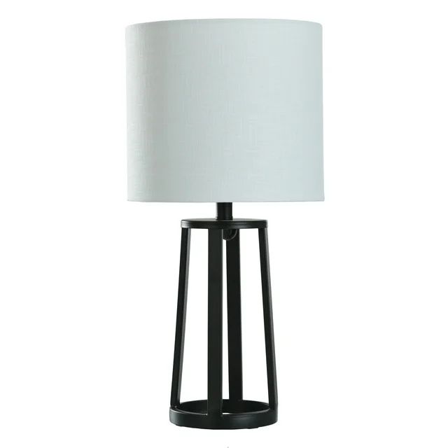 Better Homes & Gardens Modern Matte Black Table Lamp with Classic Drum Shade, 18" Tall x 9" Wide ... | Walmart (US)