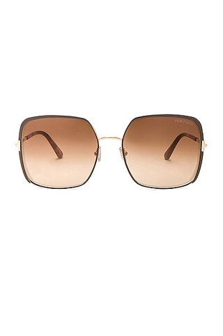 TOM FORD Raphaela Sunglasses in Metallic Gold | FWRD 
