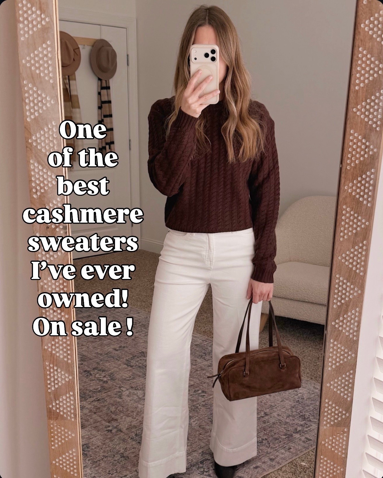 This cashmere sweater is one of the best I’ve owned. Soft and not itchy!

winter cashmere sweater, winter outfit women over 40, classic winter outfit, neutral winter style, white jeans winter outfit, everyday winter fashion, winter capsule wardrobe, elevated basics for winter

#LTKootd #LTKOver40 #LTKmomlife