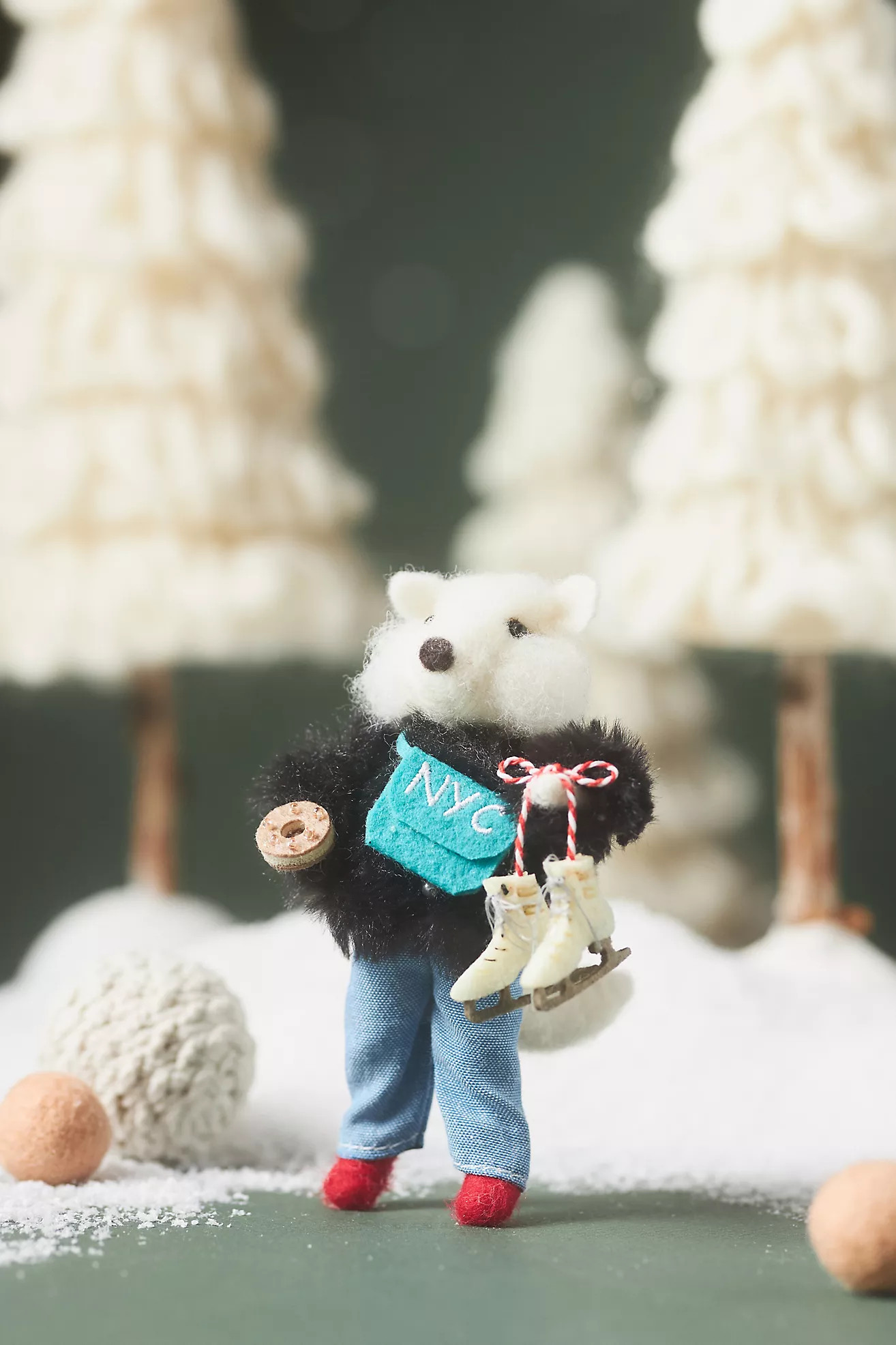 Handmade Felt Travel Fox Ornament | Anthropologie (US)