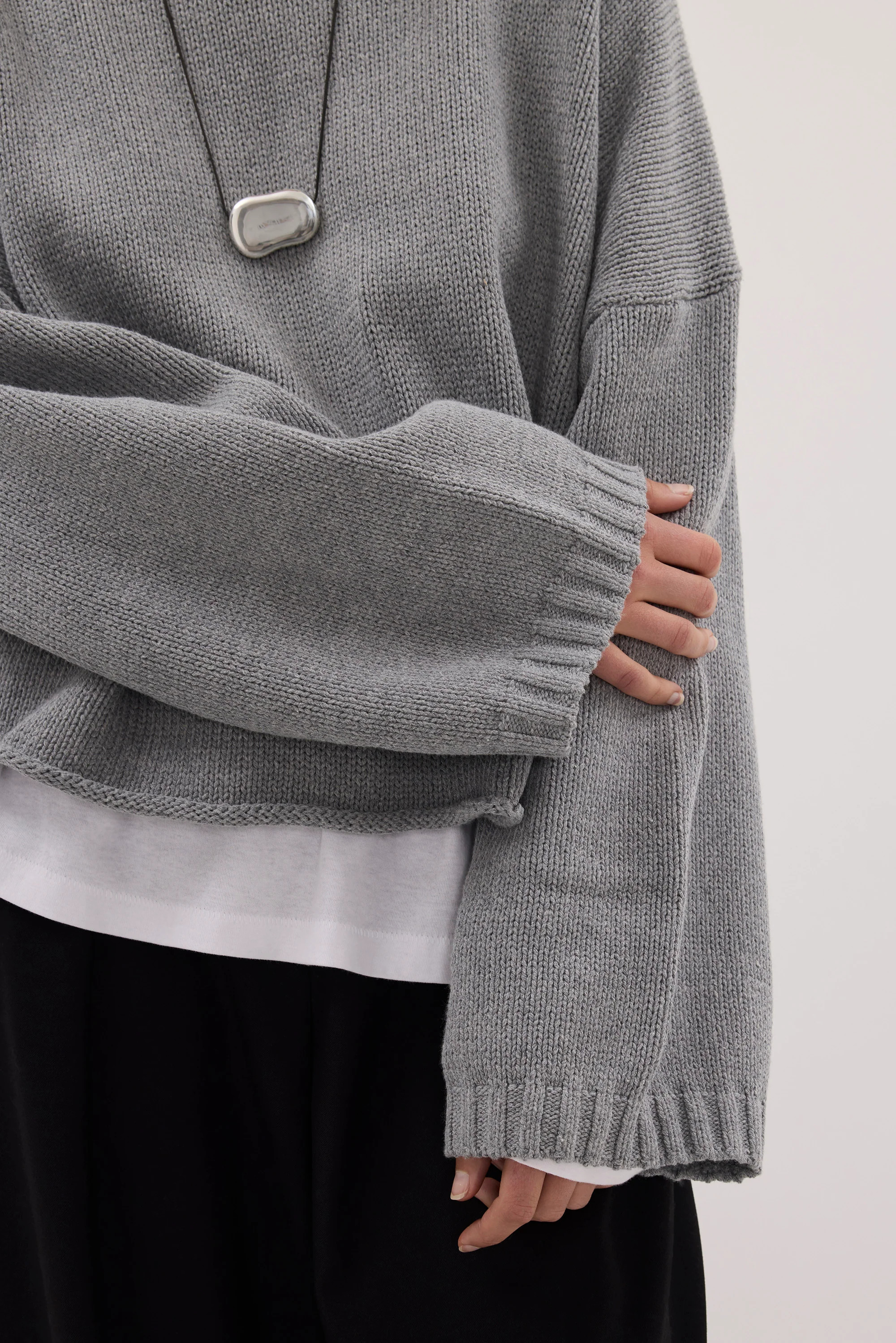 BAY GREY MARLE KNIT JUMPER | DISSH