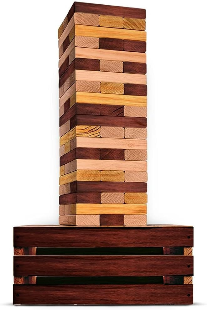 SWOOC Games - Reclaimed Giant Tower (Weather Resistant) 60 Blocks + Storage Crate/Outdoor Game Ta... | Amazon (US)