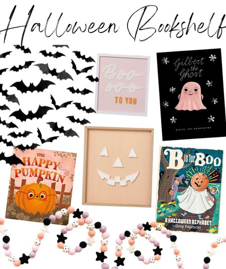 Halloween Bookshelf, Halloween Books, Halloween Decor, Bats, Pumpkin, Boo, Halloween Garland, Acrylic Book Shelves

#LTKSeasonal #LTKkids #LTKHoliday