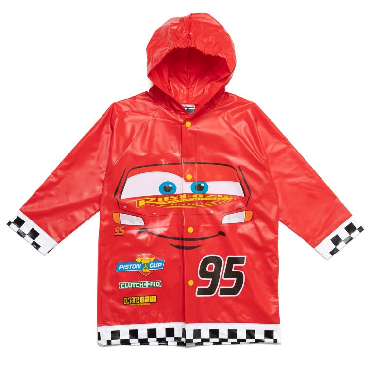 Disney Pixar Cars Lightning McQueen Little Boys Waterproof Rain Jacket Toddler to Little Kid | Walmart (US)