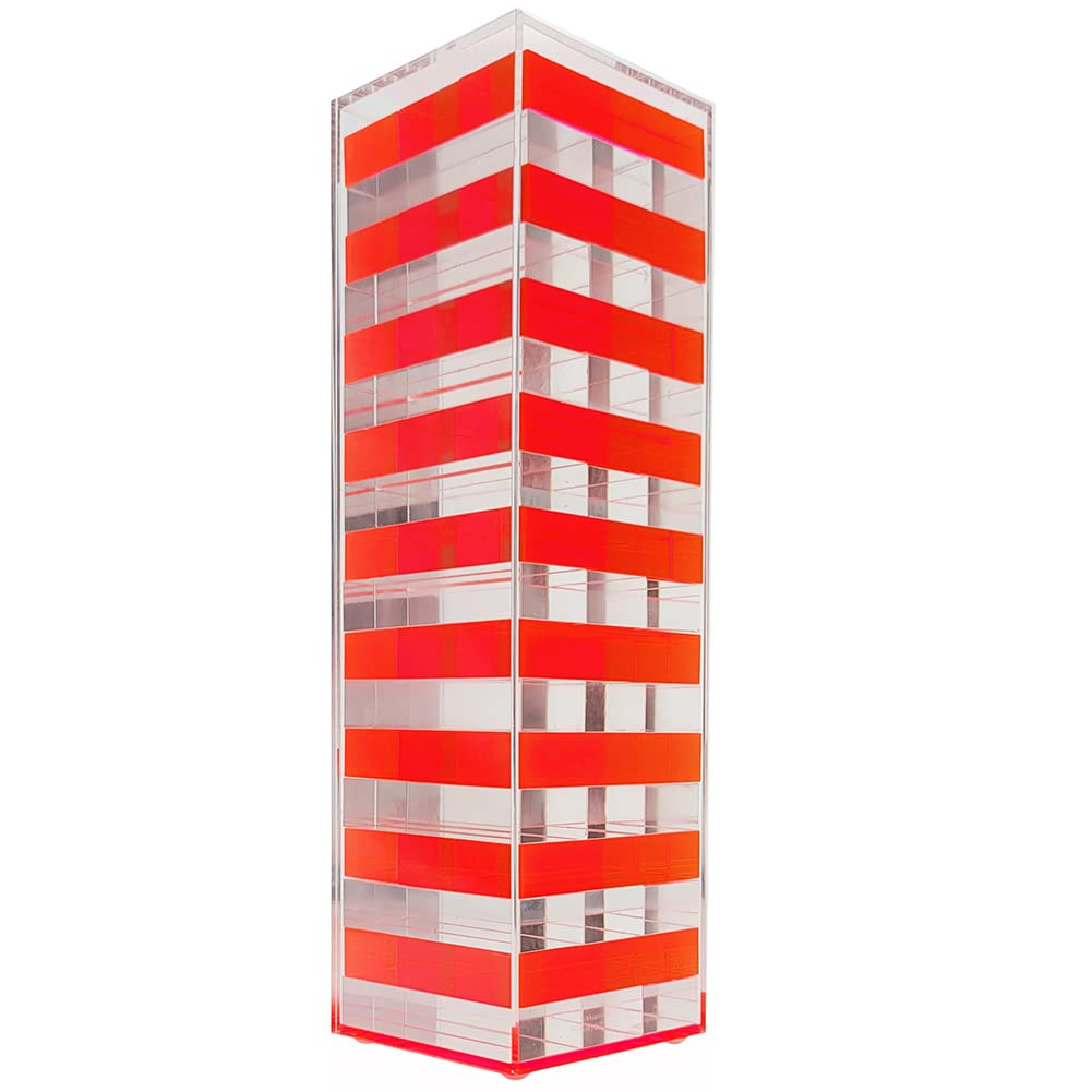 OnDisplay 3D Luxe Acrylic Stacking Tower Puzzle Game (Pink/Clear) | Amazon (US)