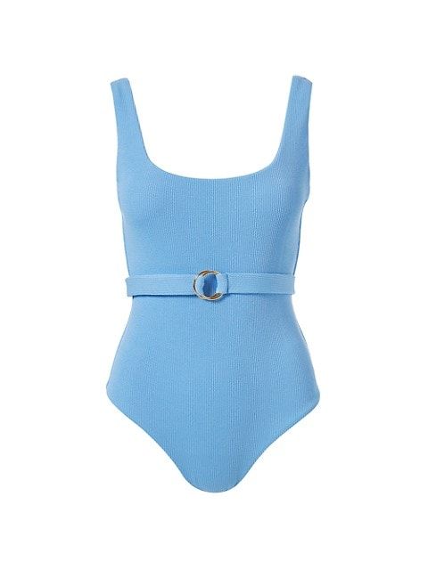 Rio Belted Textured One-Piece Swimsuit | Saks Fifth Avenue