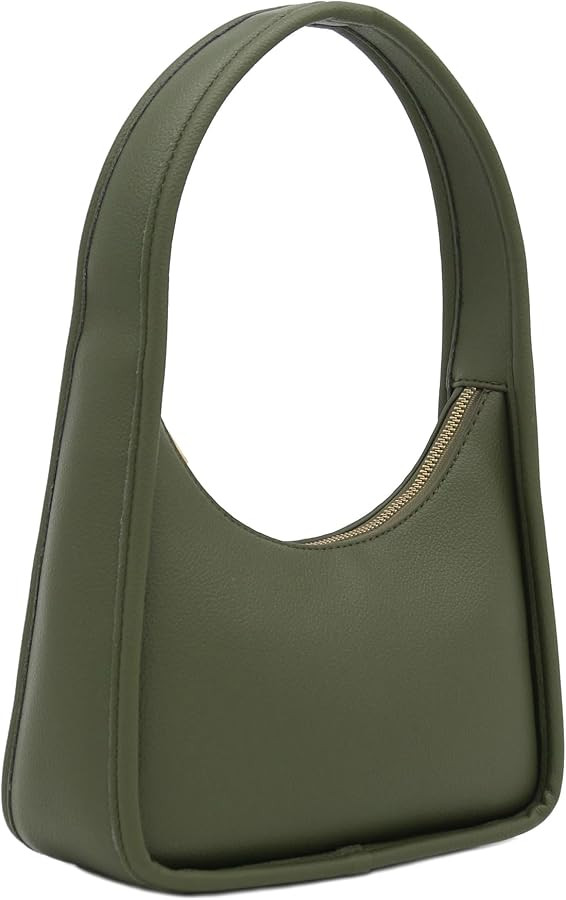 FashionPuzzle Small Minimalist Shoulder Bag for Women, Faux Leather Underarm Purse, Chic Top Hand... | Amazon (US)