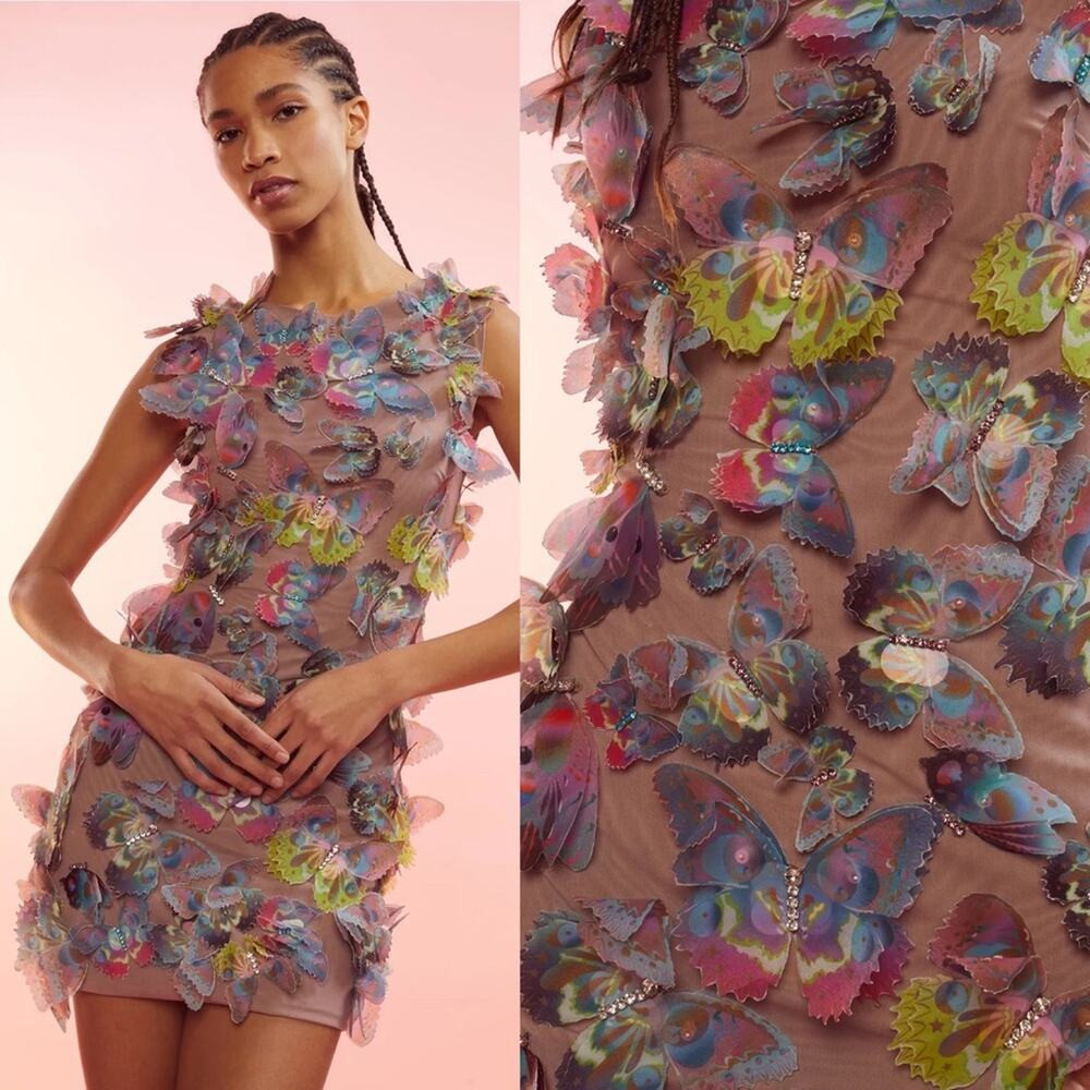 Cynthia Rowley Butterfly Appliqu\u00e9 Mini dress Size 4 | Poshmark