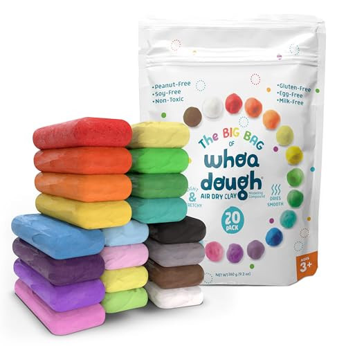Chuckle & Roar Whoa Dough - 20 Colors Air Dry Clay – Gluten Free, Safe and Non-Toxic - Ages 3 and Up | Amazon (US)