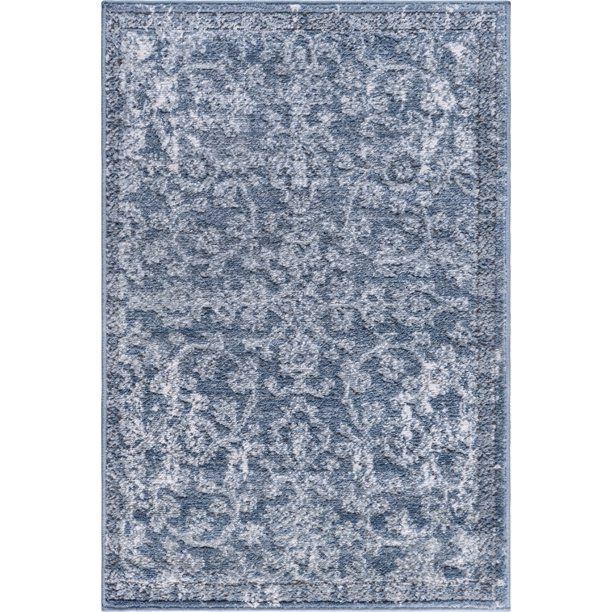 Unique Loom Indoor Rectangle Floral Farmhouse/Traditional/Transitional Area Rugs Blue, 2' 2 x 3' ... | Walmart (US)
