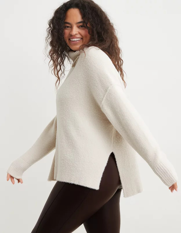 Aerie Buttercream Turtleneck Sweater | Aerie