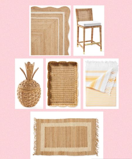 Spring refresh with these gorgeous neutrals from Serena and Lily, all 20% off right now with code SPRING. jute rugs and mats, scallop edges, rattan trays and decor, wicker stools and cozy towels  

#LTKhome #LTKSale #LTKFind