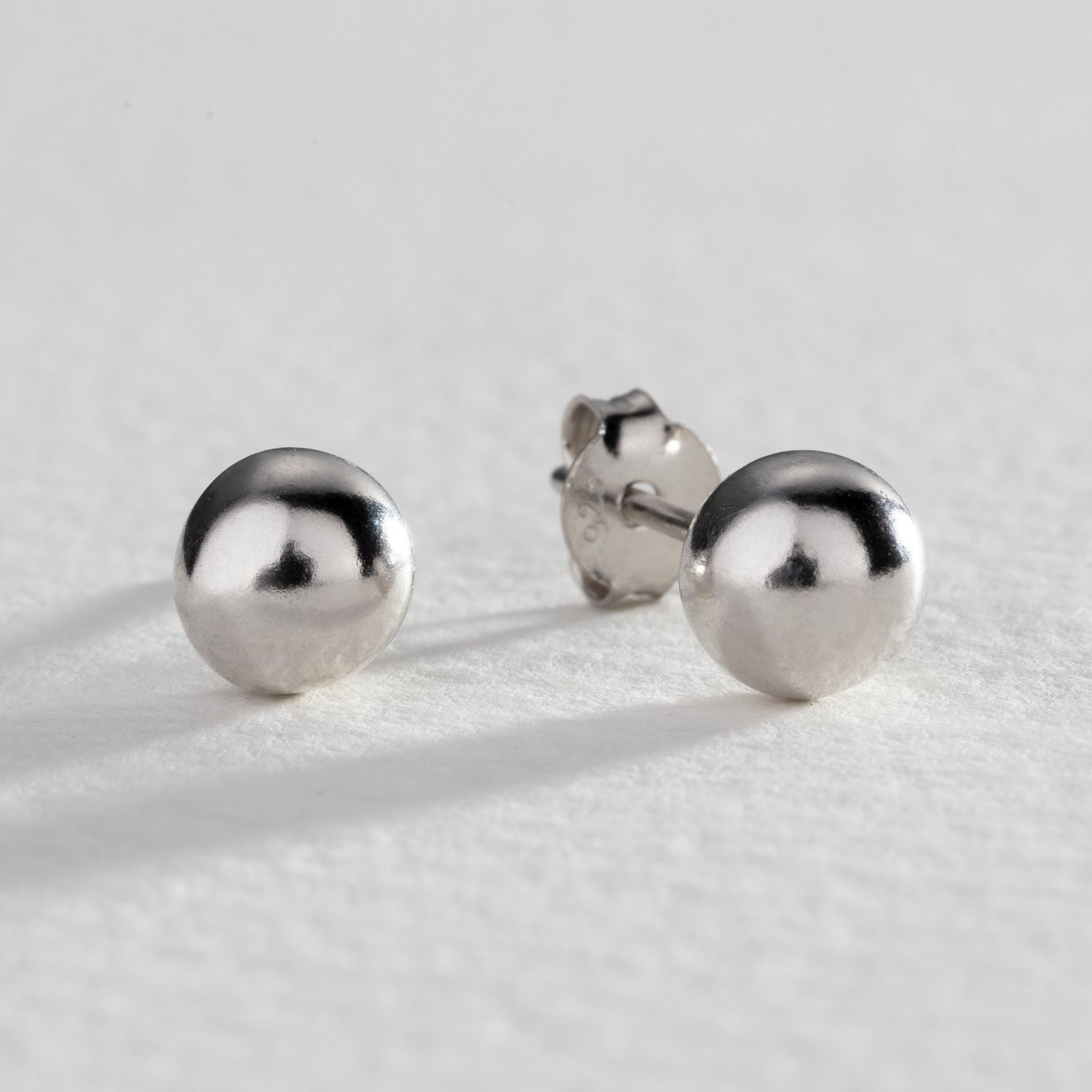 Revere Sterling Silver Ball Stud Earrings Set of 4 | argos.co.uk