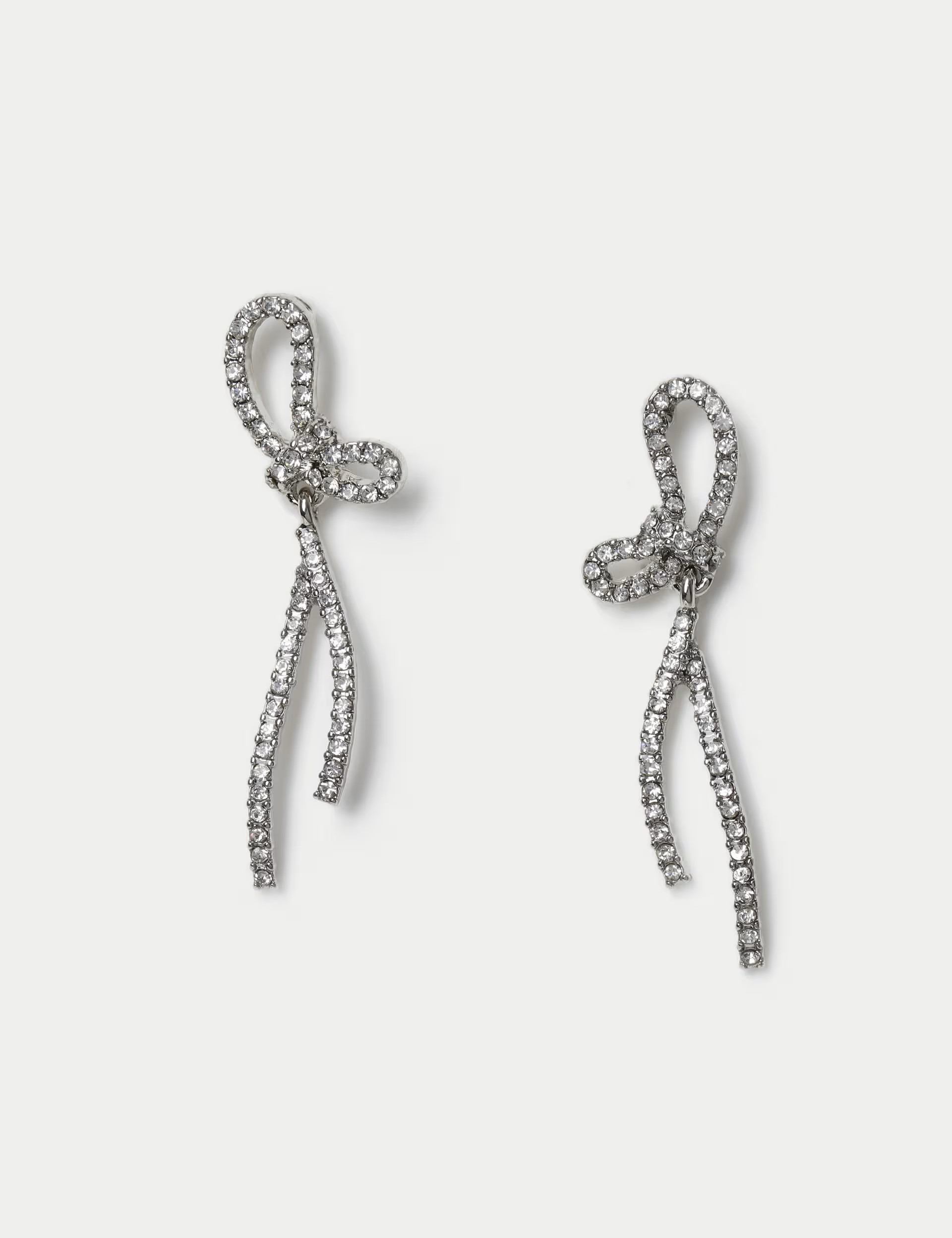 Embellished Bow Drop Earrings | M&S | M&S | Marks & Spencer (UK)