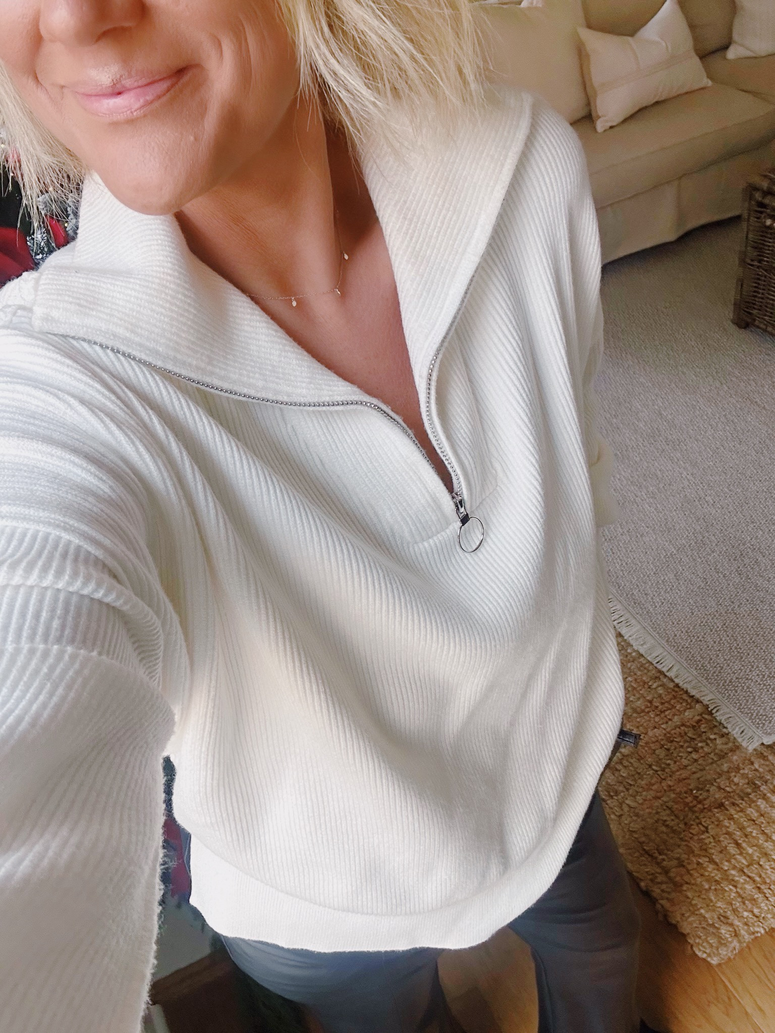 A cozy holiday outfit! I love this sweater, it can be dressed up or down!

#LTKover40 #LTKHoliday #LTKSeasonal