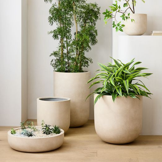 Radius Ficonstone Indoor/Outdoor Planters | West Elm (US)
