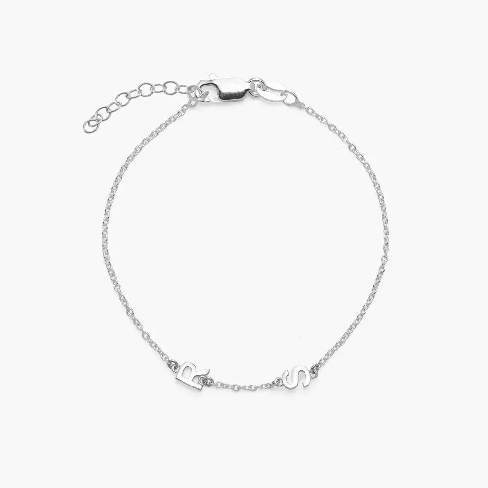 Inez Initial Bracelet/Anklet - Silver | Oak & Luna (US)