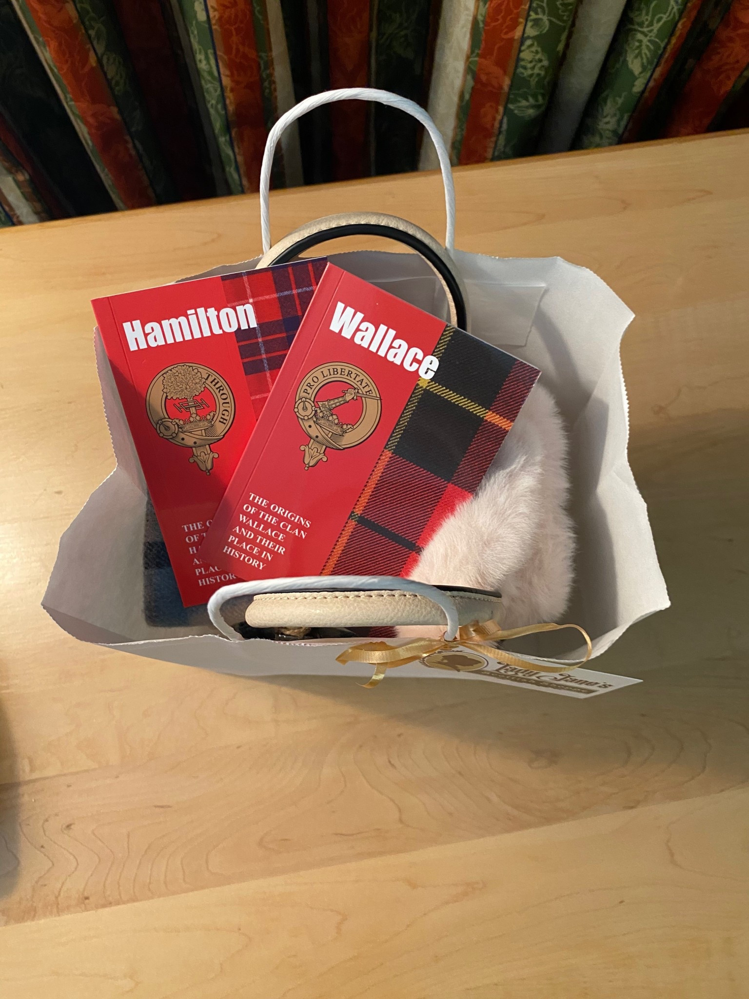My Scottish/Northern Irish family mini books and my Harris Tweed faves featuring the Islander Tartan💙🏴󠁧󠁢󠁳󠁣󠁴󠁿🇮🇪 I bought these at Lady Jane's Scottish Shoppe at MacLaomainn's Scottish Pub in Chester, VT.

#LTKU #LTKGiftGuide #LTKTravel