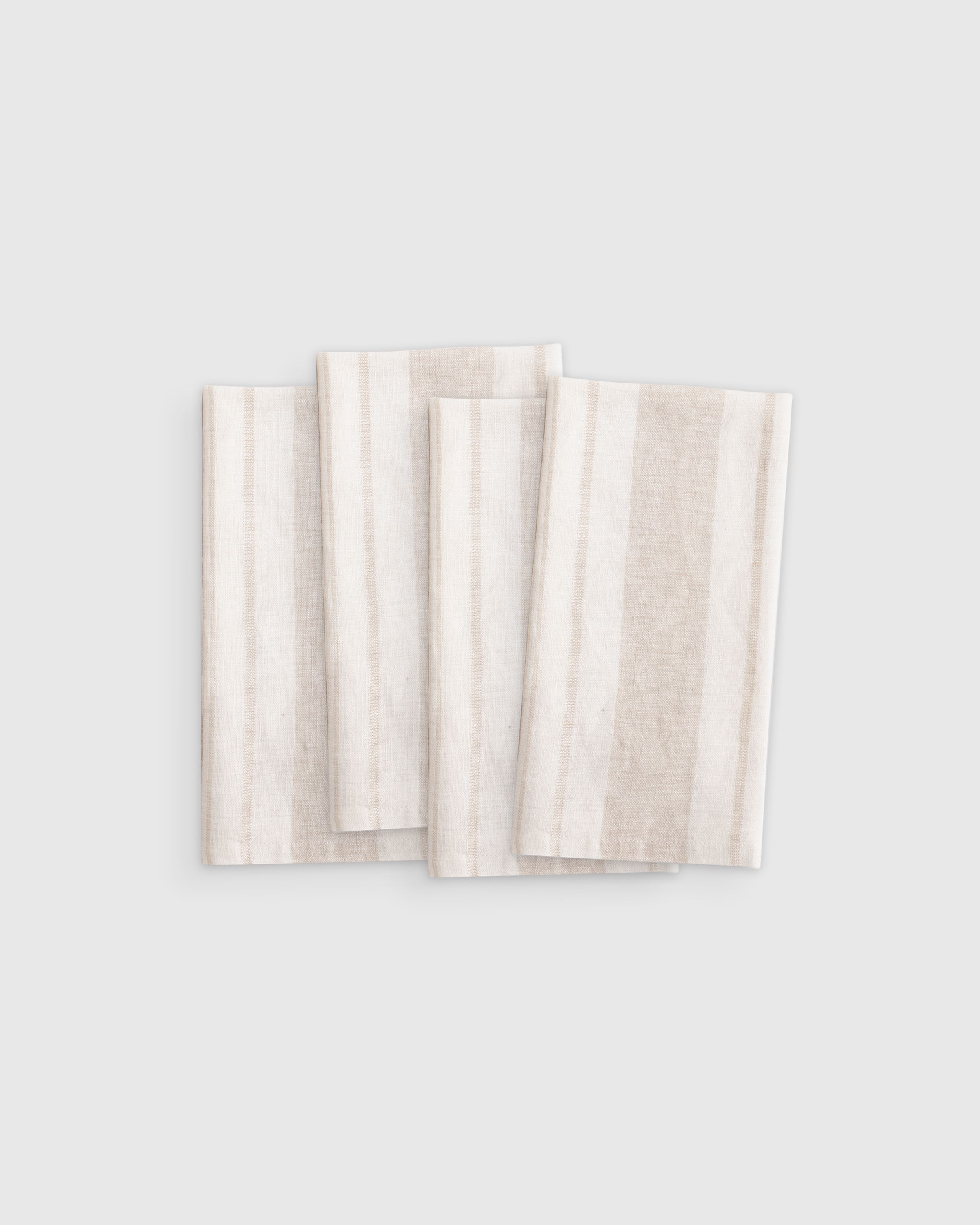 European Linen Modern Stripe Napkins (Set of 4) | Quince