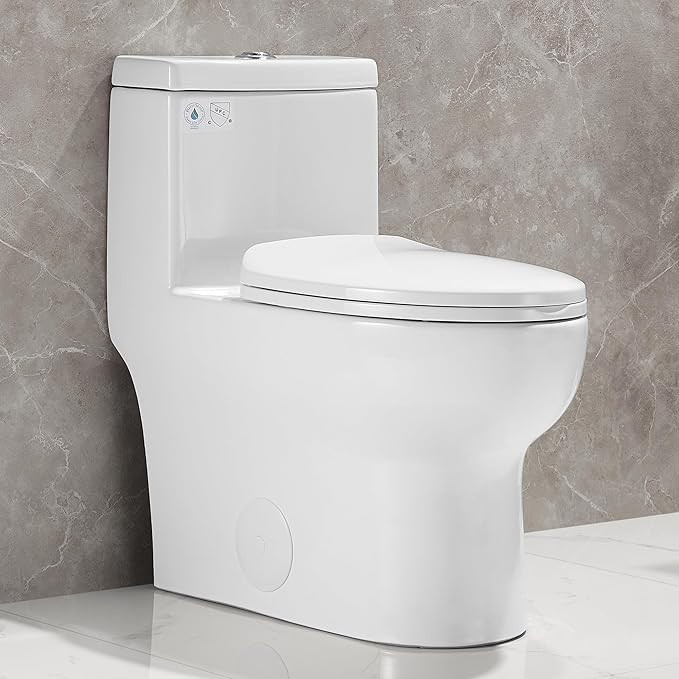 DeerValley DV-1F026 Ally Dual Flush Elongated Toilet with Soft Close Seat, High-Efficiency Supply... | Amazon (US)