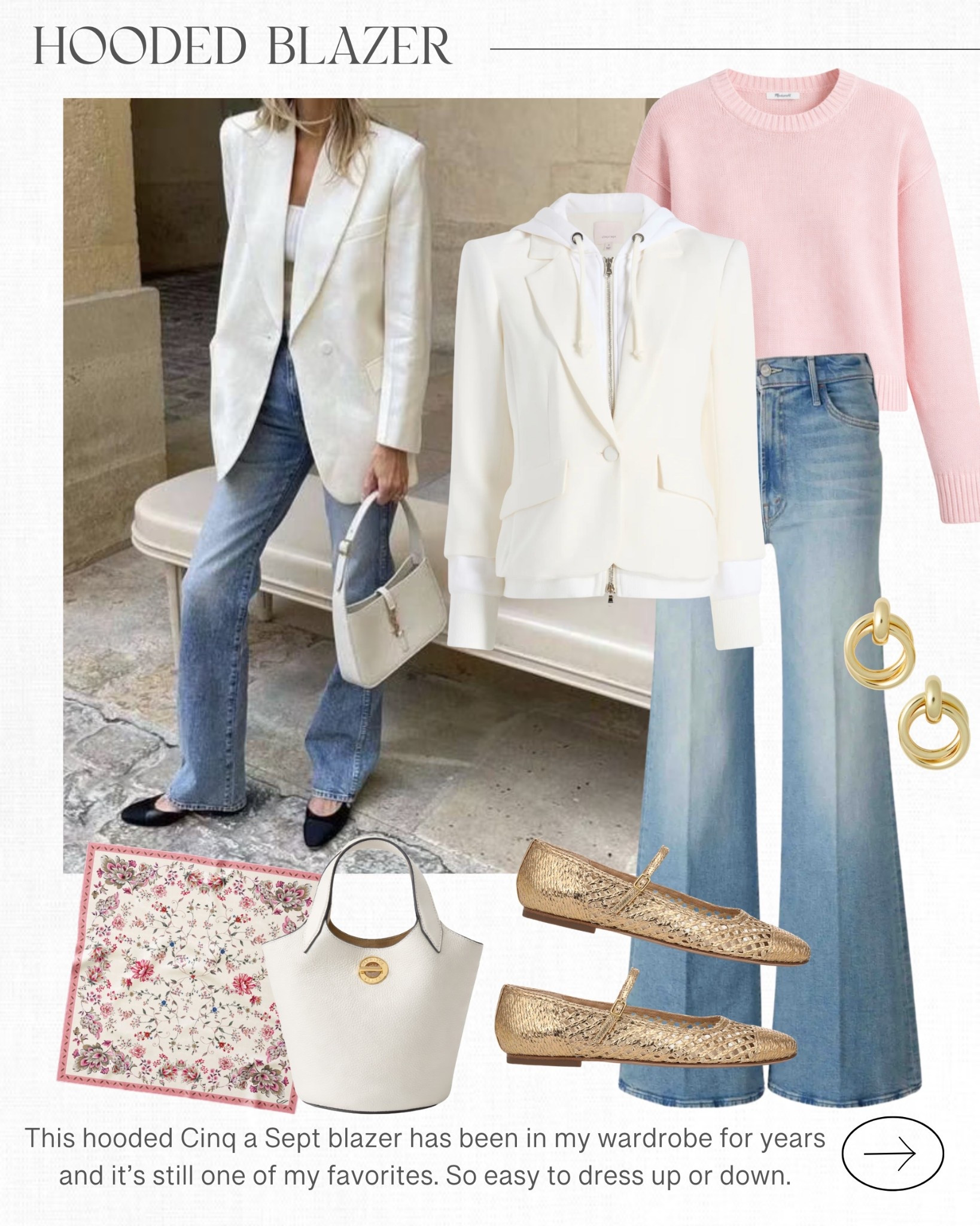 This hooded blazer has been in my closet for years and it’s one of my faves!￼￼

#LTKootd #LTKOver40 #LTKSeasonal