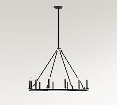 Remington Iron Round Chandelier (42"-60") | Pottery Barn (US)